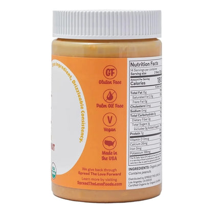 Mantequilla De Maní Orgánica Cremosa Tostada Natural Sin Sal Spread The Love NAKED CRUNCH