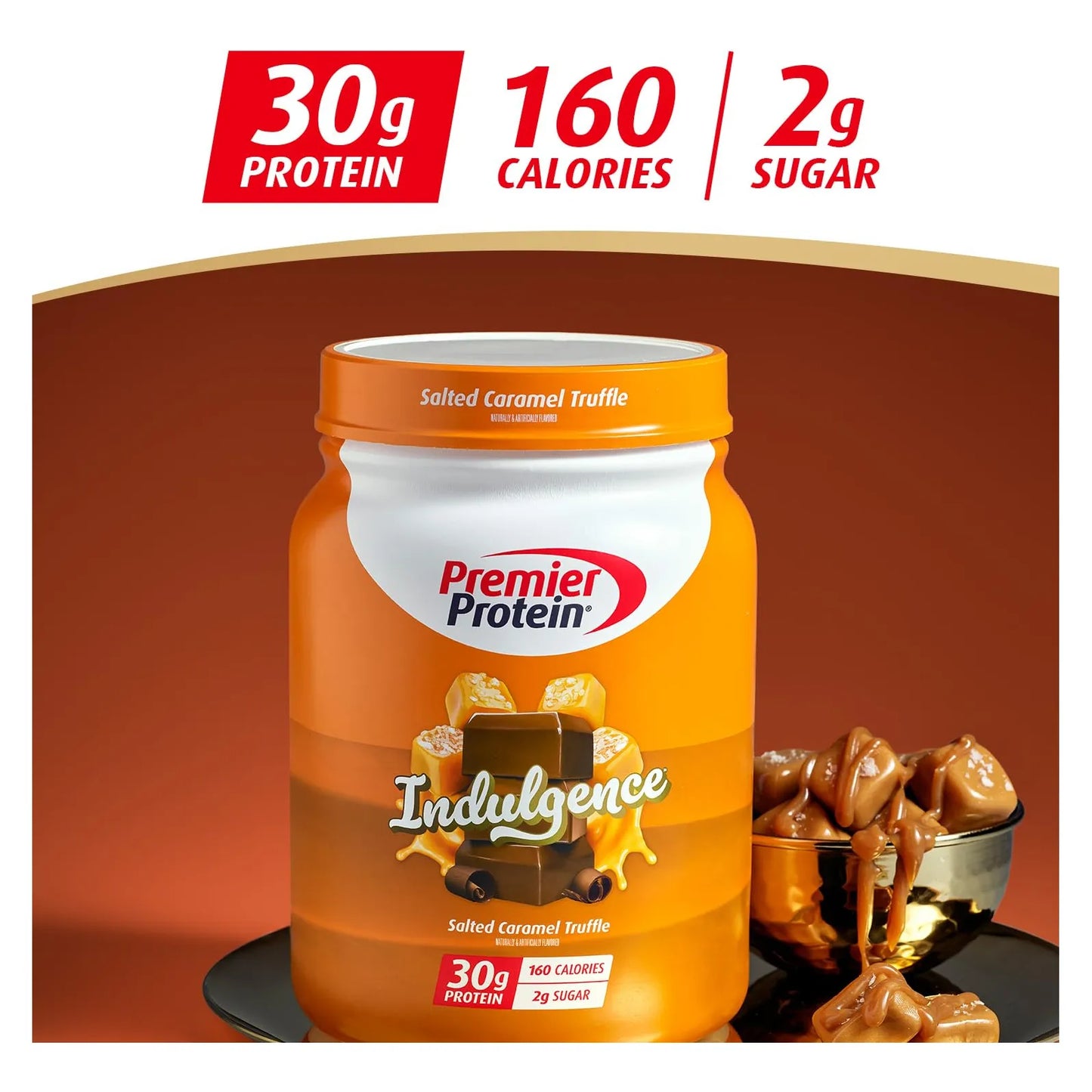 Proteína En Polvo Sabor Trufa De Caramelo Salada 30 Gramos Postre Fitness