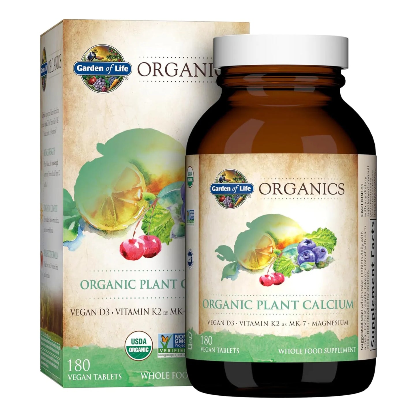 Tabletas De Calcio Vegetal 1g Con Vitamina D3 Y K2 MK7 Para Huesos Fuertes