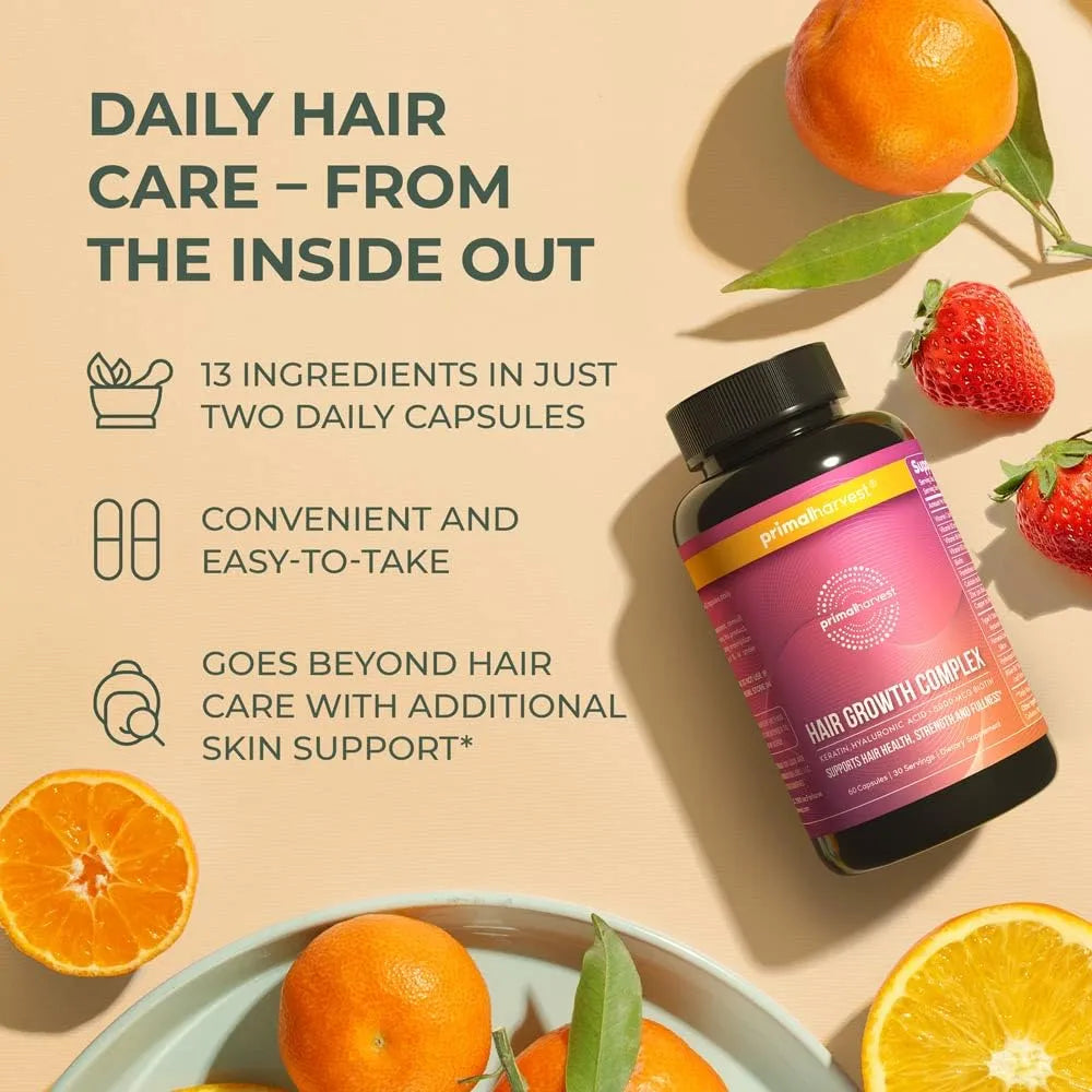 Vitaminas Crecimiento Cabello Con Biotina Zinc 120 Píldoras Paquete Doble
