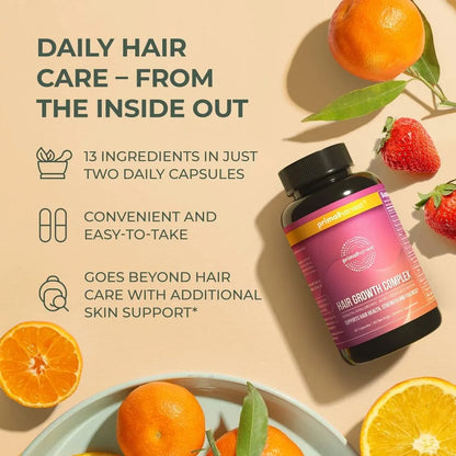 Vitaminas Crecimiento Cabello Con Biotina Zinc 120 Píldoras Paquete Doble