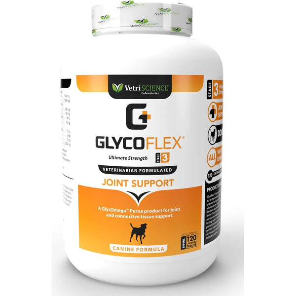 Vetriscience Glycoflex 3 Suplemento Articular Para Perros 120 Masticables