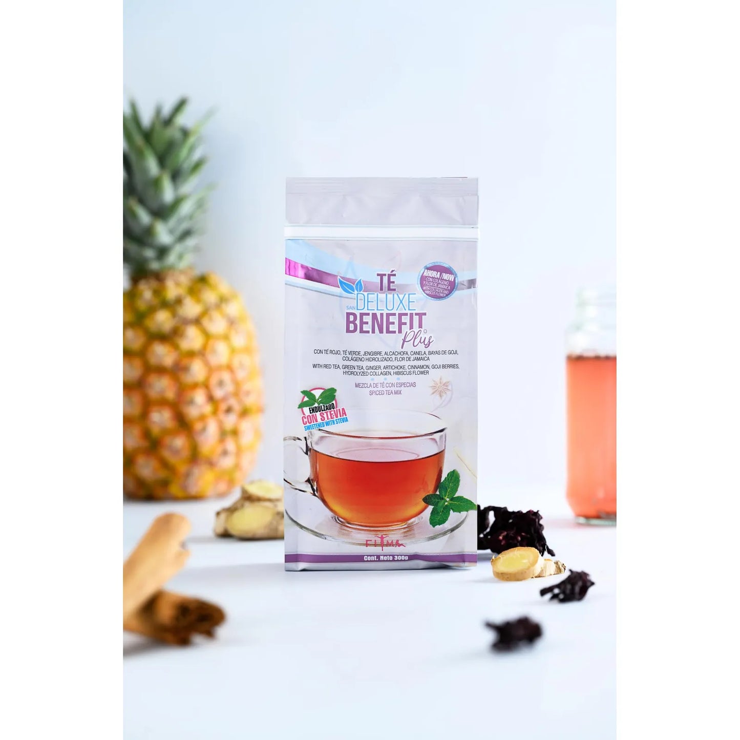 Benefit Plus Té Verde Y Rojo Con Hibisco Y Manzana 60 Porciones
