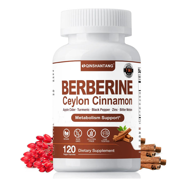 Berberina Con Canela De Ceilán 120 Cápsulas 1318 Mg Apoyo Inmunológico