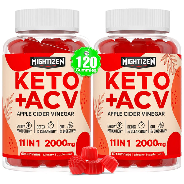 Gomitas De Vinagre De Sidra De Manzana Keto Con Té Verde Y Probióticos Max Strength