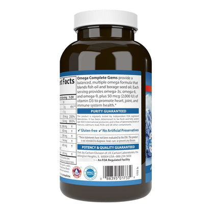 Gemas Completas Omega 3 6 9 180 Capsulas Salud Corazon Articulaciones