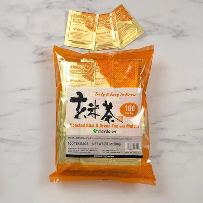 Té Verde Japonés Genmai-cha Con Arroz Tostado Y Matcha 100 Bolsas