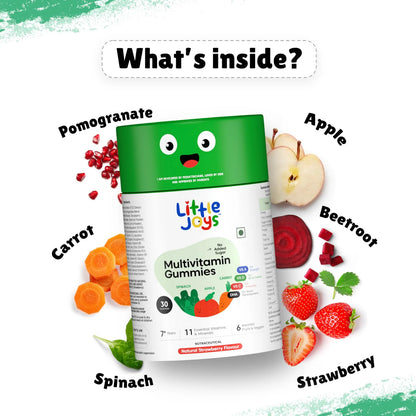 Gomitas Multivitaminas Niños 2 A 6 Años Dha Vitamina D3 B12 Sabor Fresa