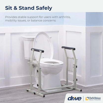 Rail De Seguridad Para Inodoro Drive Medical Soporte 300 Lbs Ajustable