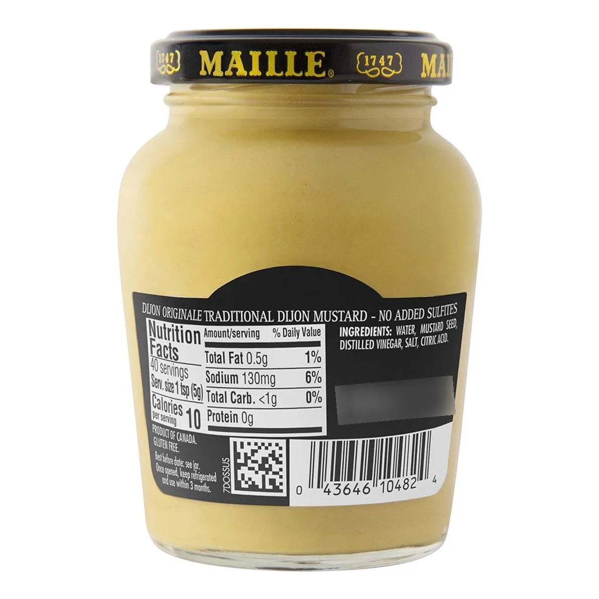 Mostaza Dijon Original Sin Sulfitos Maille 213g Pack X6 Importado