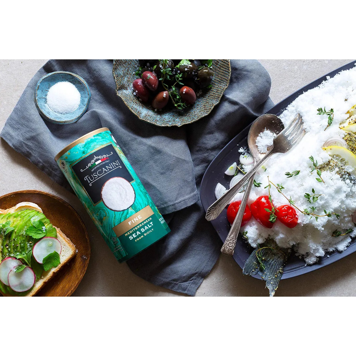 Sal Marina Fina Italiana Premium 450g Tubo Puro Sabor Siciliano