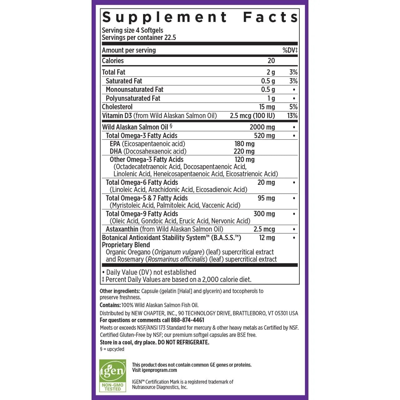 Aceite De Salmón Salvaje Omega 3 Con Vitamina D3 Y Astaxantina 90 Cápsulas