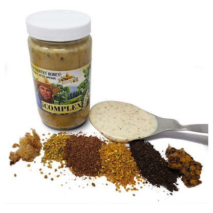 Miel Cruda Natural Con Complejo De Abeja 100 Puro Beneficios Salud