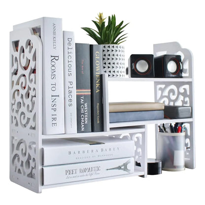 Organizador De Escritorio Multifuncional Blanco Decorativo Oficina Ahorra Espacio