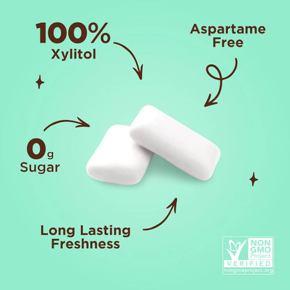Pur Goma De Mascar Con 100 Xilitol Sabor Menta Chocolate Sin Azucar Vegana