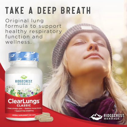 Clearlungs Apoyo Pulmonar Formula Herbal China 60 Capsulas Suplemento Respiratorio