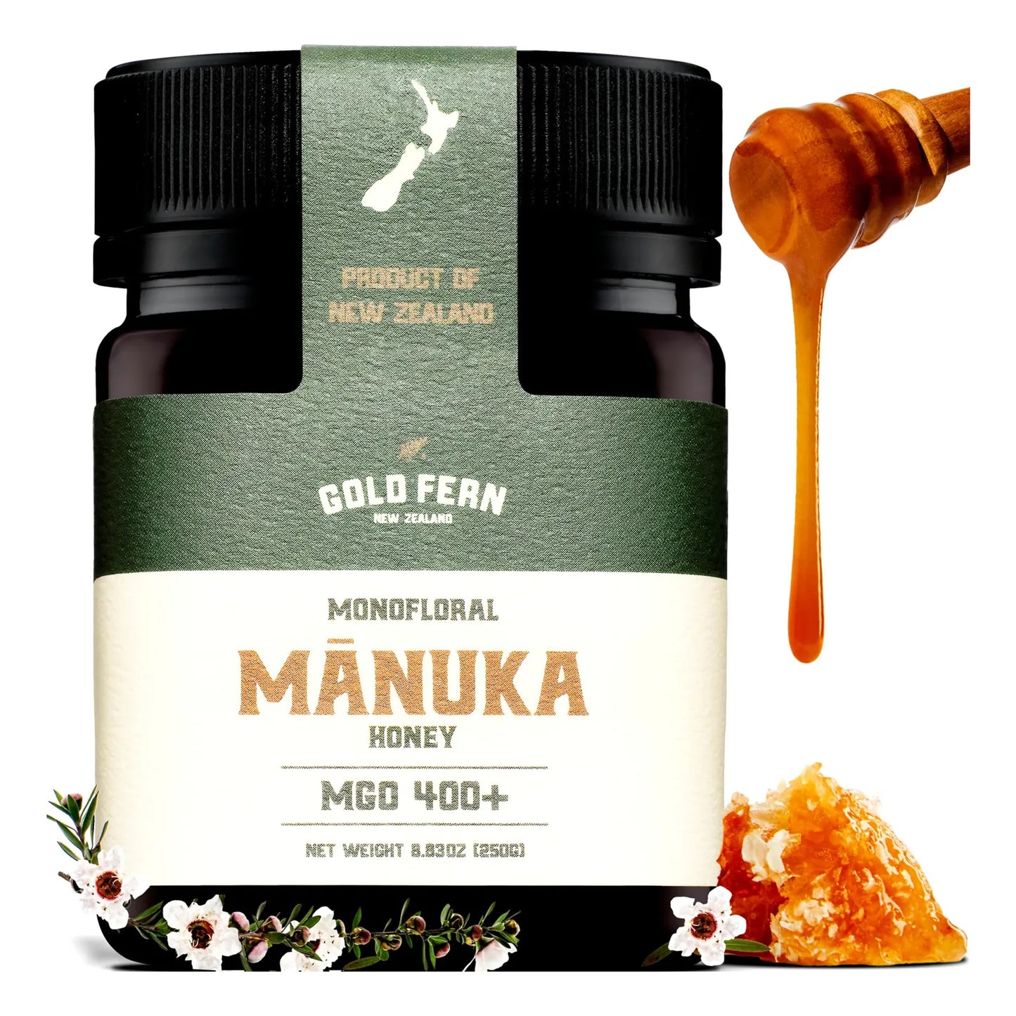 Miel De Manuka Cruda Nueva Zelanda Monofloral 250 G Mgo 400