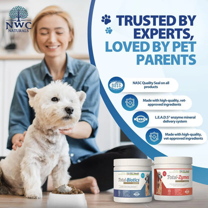 Paquete Doble Probióticos Enzimas Digestivas Perros Gatos NWC Naturals Salud Intestinal