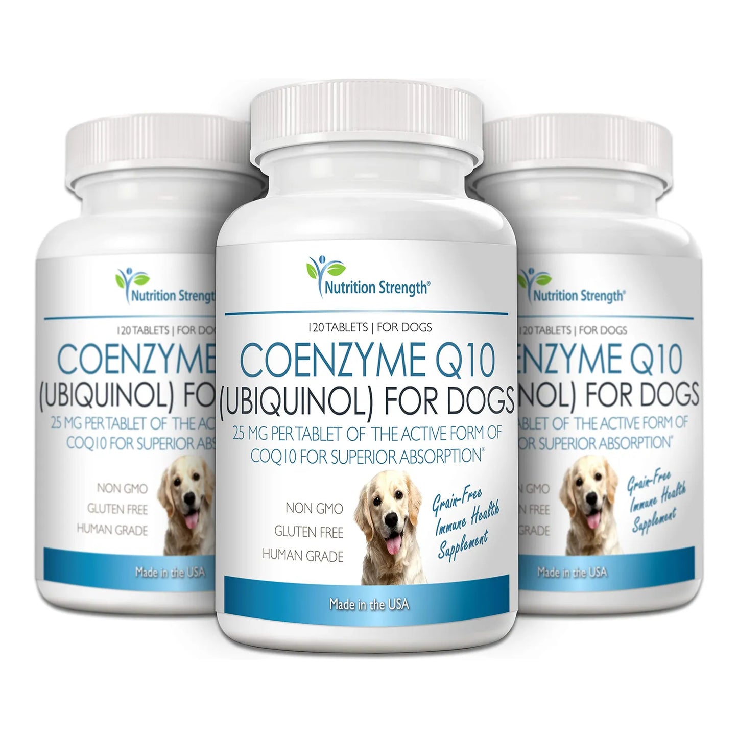 Coenzima Q10 Ubiquinol Para Perros 120 Tabletas Salud Corazón Energía
