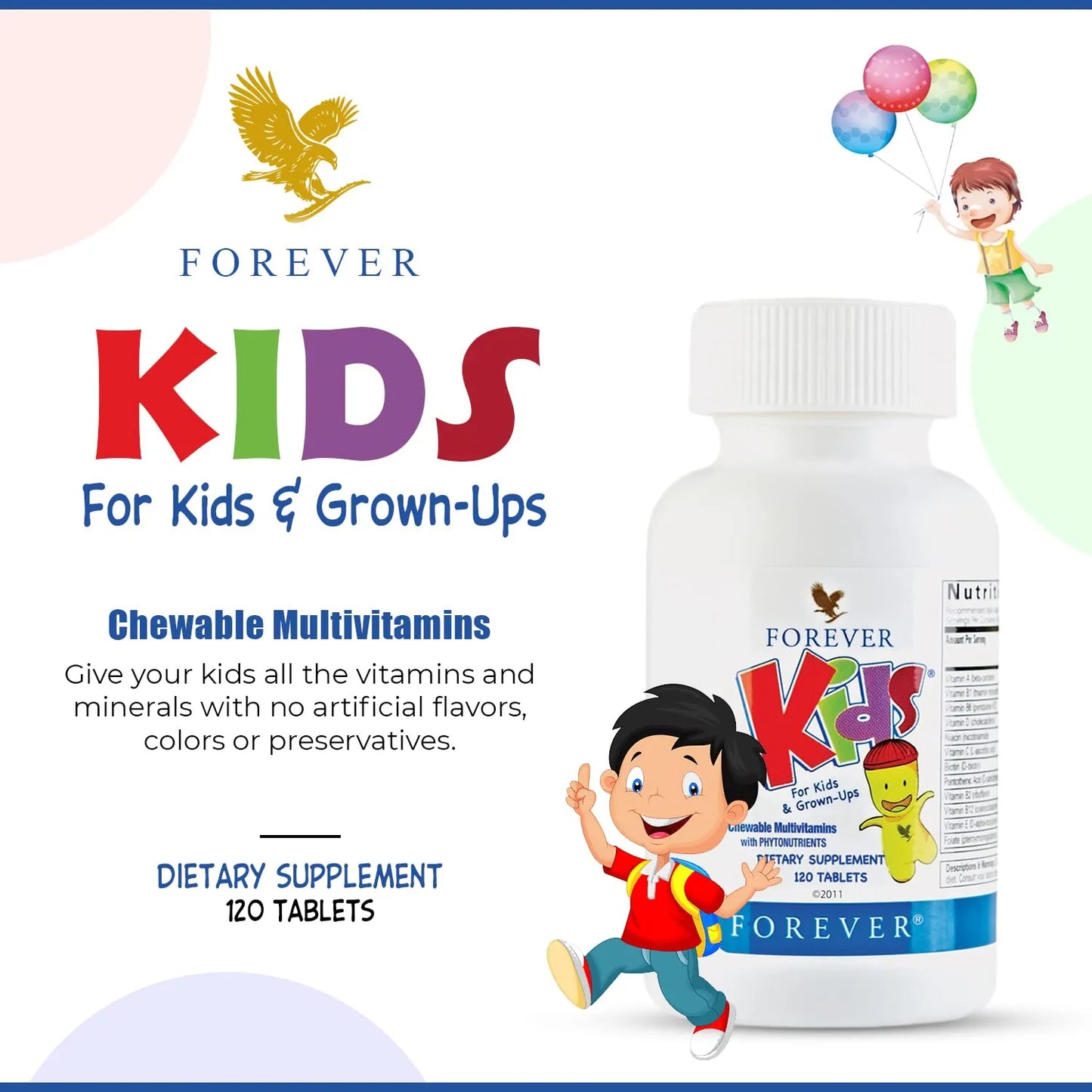 Multivitaminas Masticables Para Niños Sabor Uva 120 Tabletas Paquete De 2