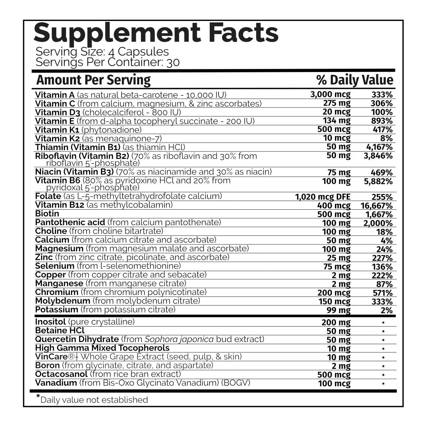 Multivitaminico Completo 120 Capsulas Energia Y Defensas