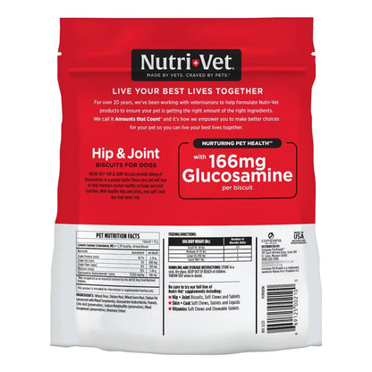 Galletas De Glucosamina Para Perros Pequeñas 166 Mg NutriVet Sabor Mantequilla De Maní