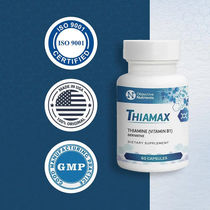 Thiamax Capsulas Vitamina B1 Tiamina Ttfd 100 Mg 60 Unidades Absorcion Superior Sin Rellenos