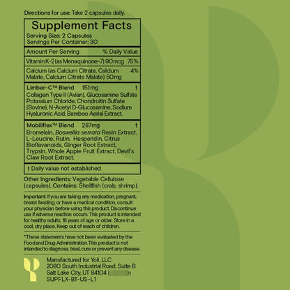 Yoli Flex Suplemento Articular Glucosamina Condroitina Vitamina K2