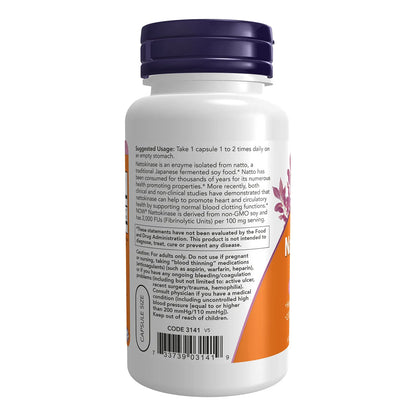 Nattoquinasa 100 Mg 240 Cápsulas Veganas Paquete Doble Salud Cardiovascular