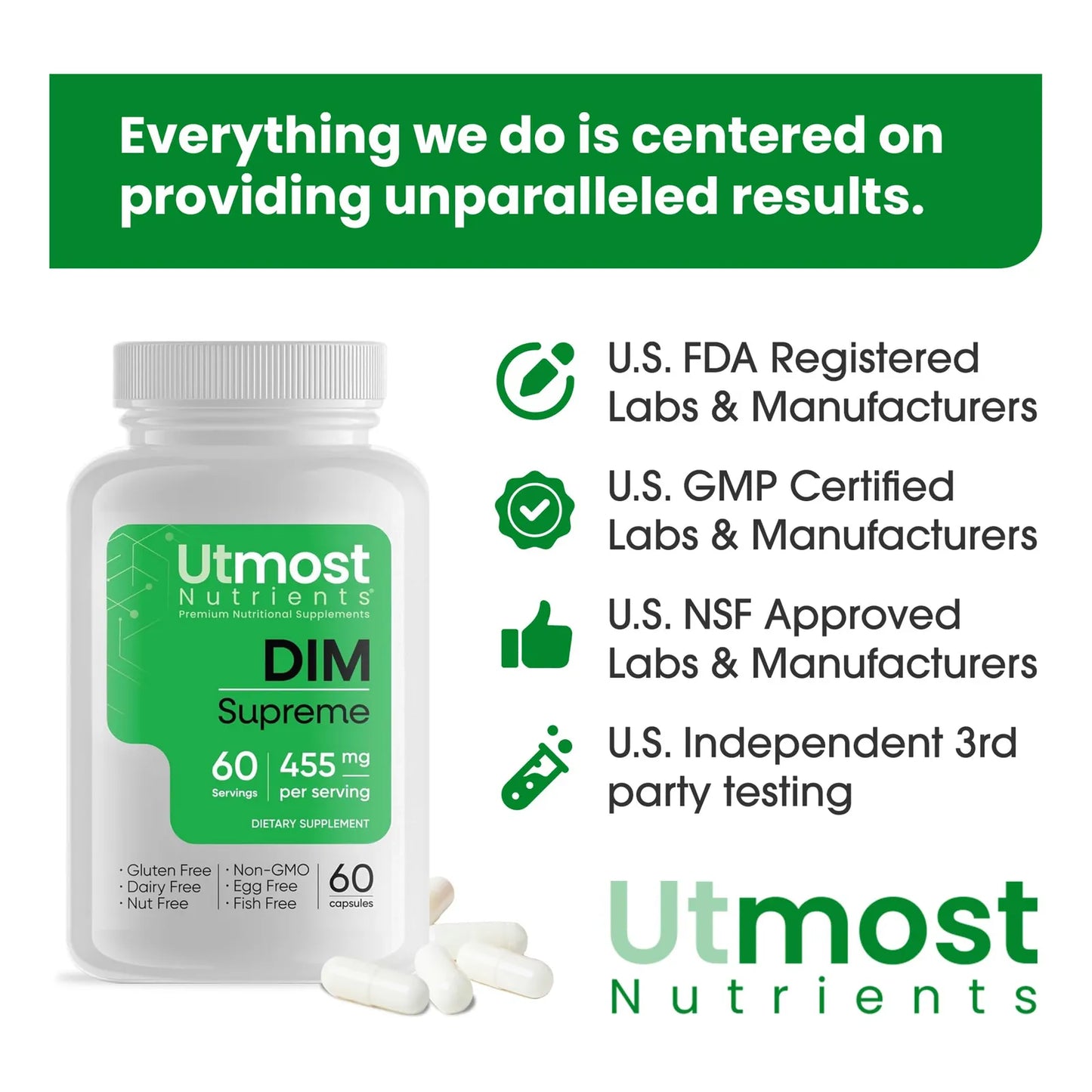 Suplemento DIM Para Mujeres 350 Mg Extracto De Brócoli Y Bioperina Regulador Hormonal