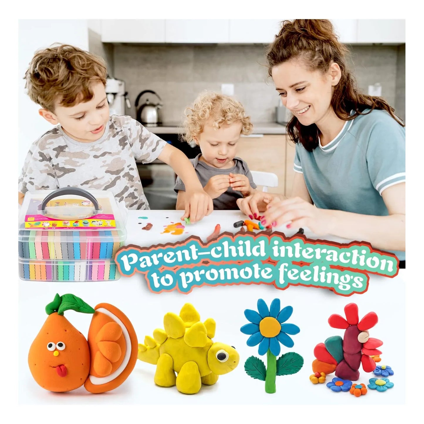 Kit De Inicio De Arcilla Polimérica 50 Colores Con Herramientas Y Accesorios
