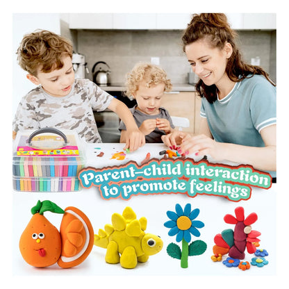Kit De Inicio De Arcilla Polimérica 50 Colores Con Herramientas Y Accesorios