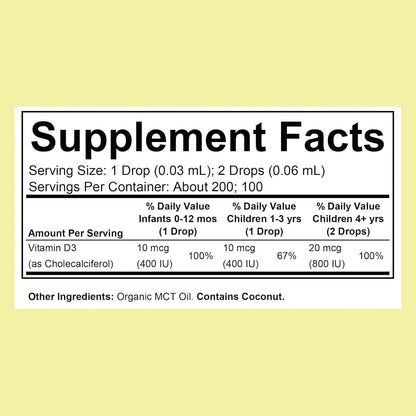 Gotas Organicas Vitamina D3 Para Bebes 400 Ui Childlife Essentials Huesos Fuertes Sistema Inmunologico