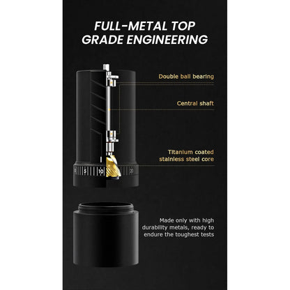 Molinillo De Café Manual O20 20 Niveles Ajuste Acero Inoxidable Titanio Incluye Estuche