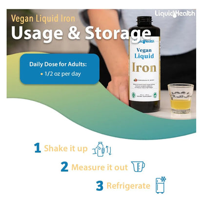 Hierro Líquido Vegano Sunactive Ferrochel Energía Y Vitalidad 473 Ml