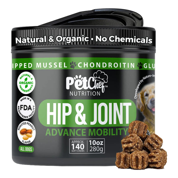 Galletas Para Perro Con Glucosamina Condroitina Y Cúrcuma Pet Chef Advanced Dog Hip Joint Suplemento
