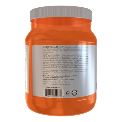 Proteína De Clara De Huevo En Polvo 1.2 Kg Con Bcaas Sin Sabor NOW Sports Nutrition