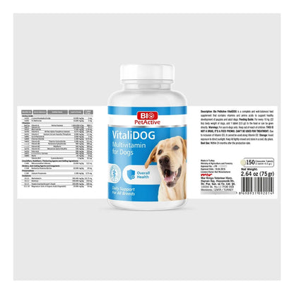 VitaliDOG Multivitamínico Para Perros Piel Pelaje Y Salud 150 Tabletas