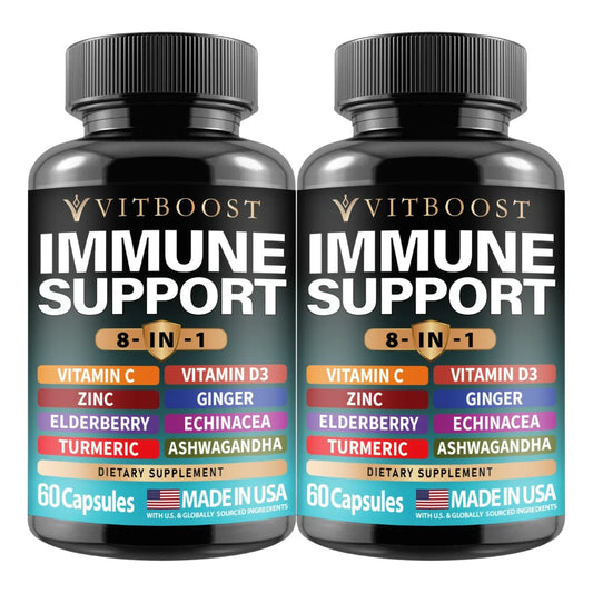Suplemento Inmunologico Sauco 8 En 1 Con Equinacea Vitamina C Zinc Vitamina D