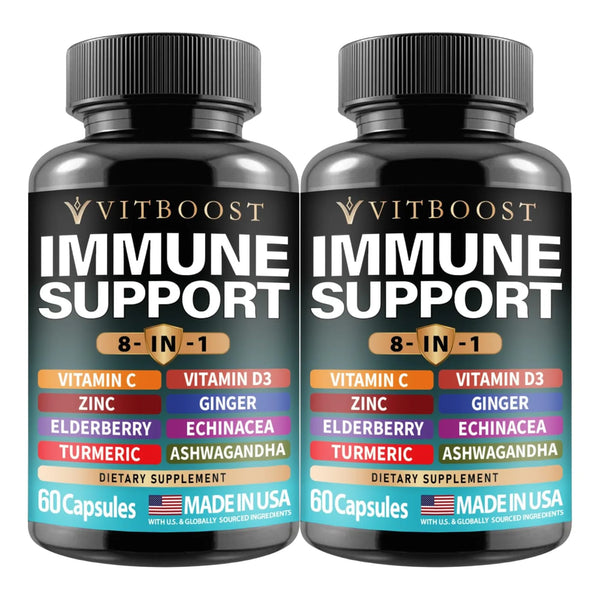 Suplemento Inmunologico Sauco 8 En 1 Con Equinacea Vitamina C Zinc Vitamina D