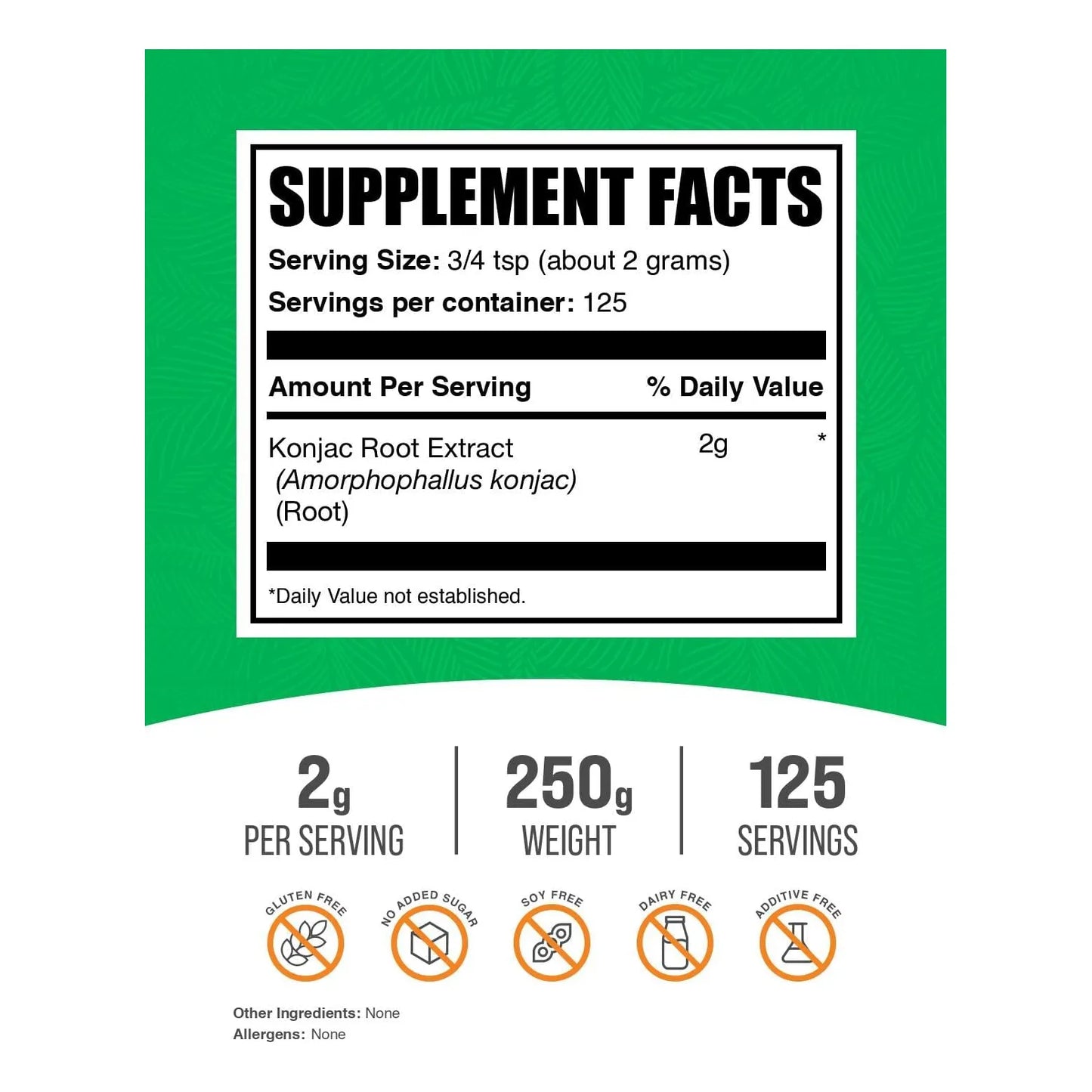 Extracto De Raiz De Konjac Polvo Glucomanano Fibra Soluble 250g Ee Uu
