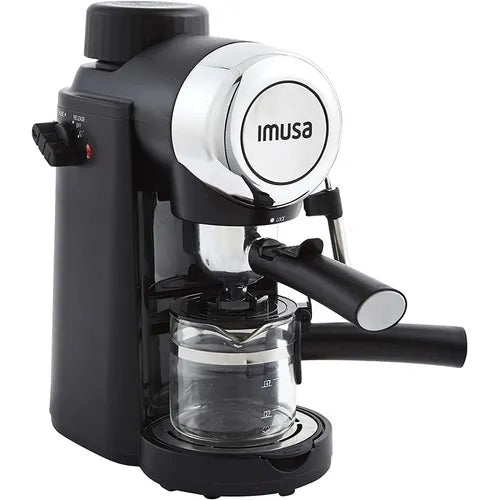 Cafetera Electrica Imusa 4 Tazas Espresso Cappuccino Negro Ahorra Tiempo Dinero