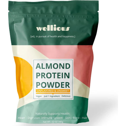 Proteína En Polvo Vegana Sin Sabor A Base De Almendras Para Digestión Fácil Y Nutrición Completa