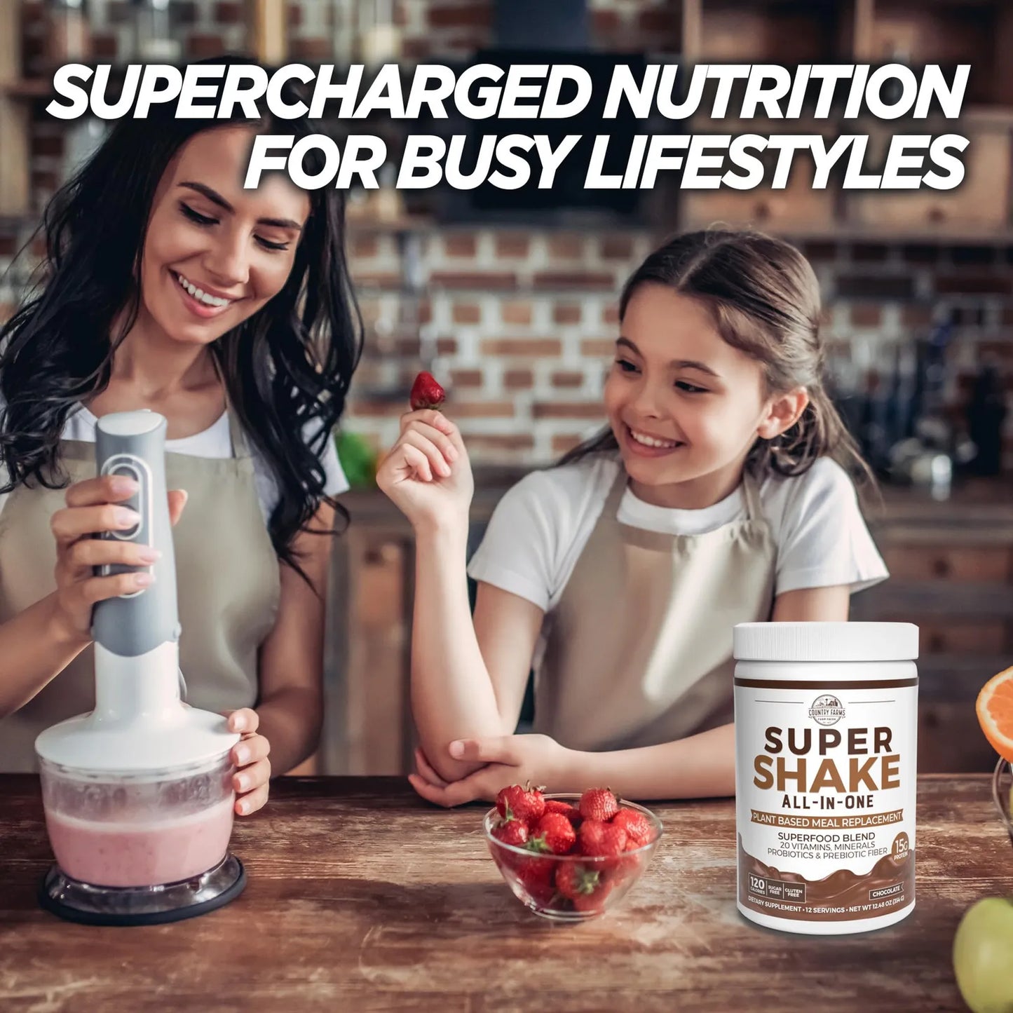Batido Integral De Chocolate Sustituto De Comida 15.5 G Proteína Vegetal