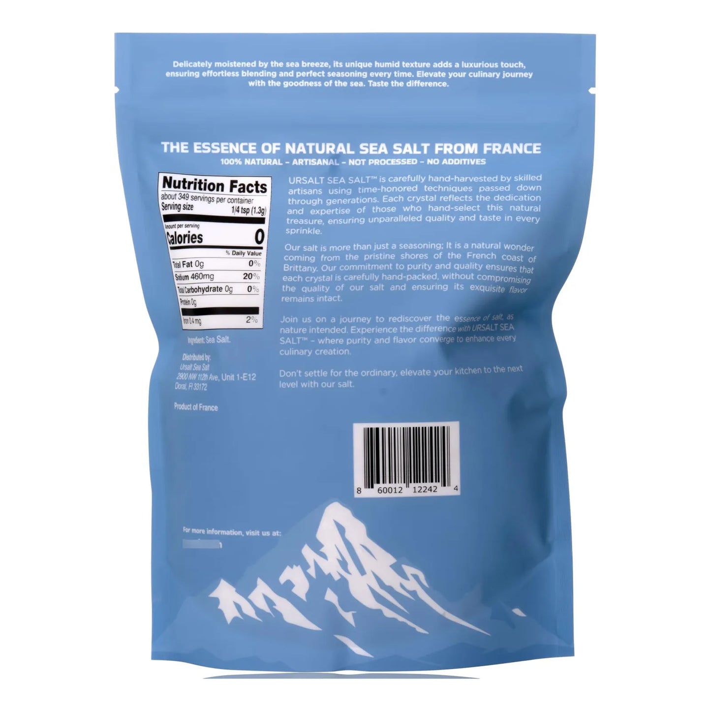 Sal Marina Gruesa Gris 454g 100 Natural Cosechada A Mano Francia