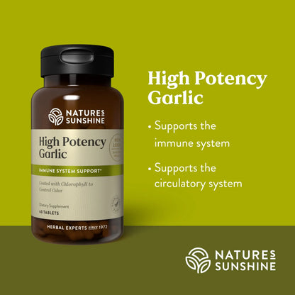 Ajo De Alta Potencia 60 Tabletas Refuerza Sistema Inmunológico Sin Olor Natures Sunshine