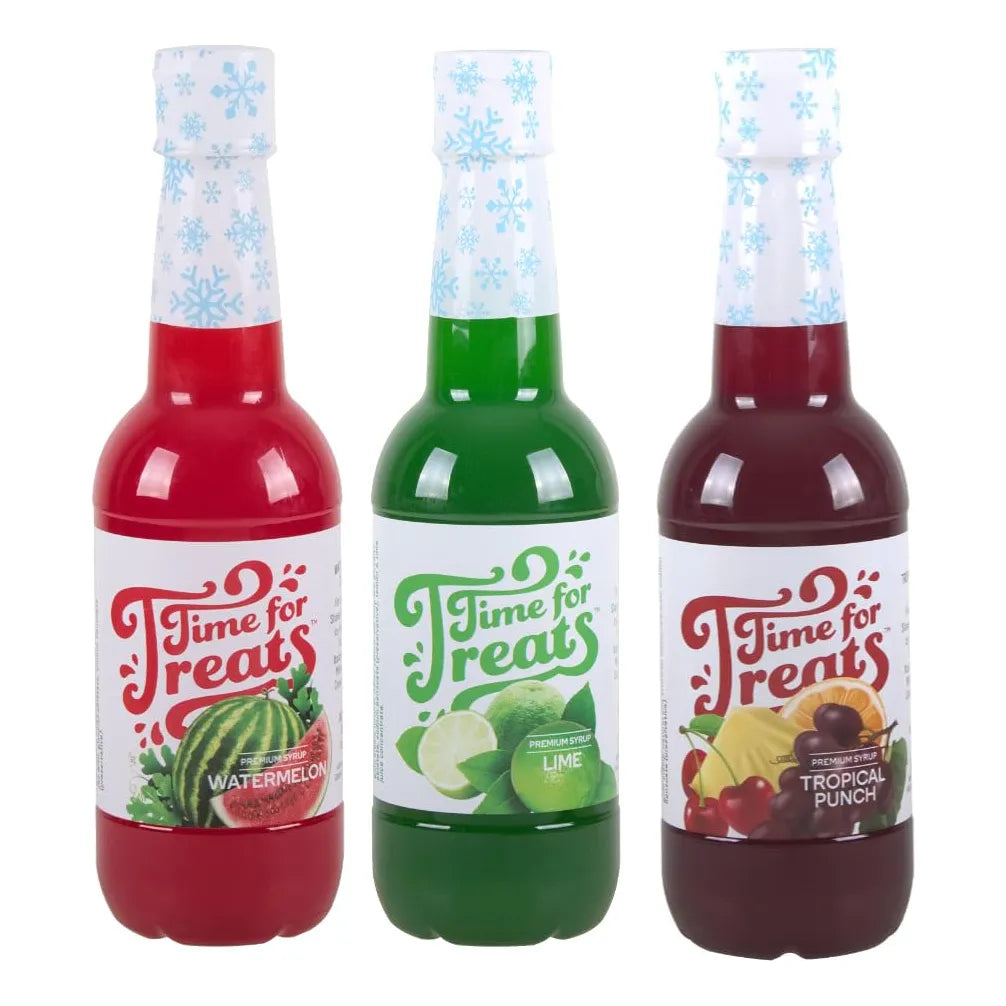Paquete De 3 Jarabes 480 Ml Sabor Lima Sandía Tropical Sabores Intensos Y Versátiles