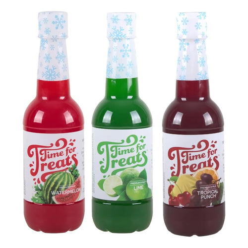 Paquete De 3 Jarabes 480 Ml Sabor Lima Sandía Tropical Sabores Intensos Y Versátiles