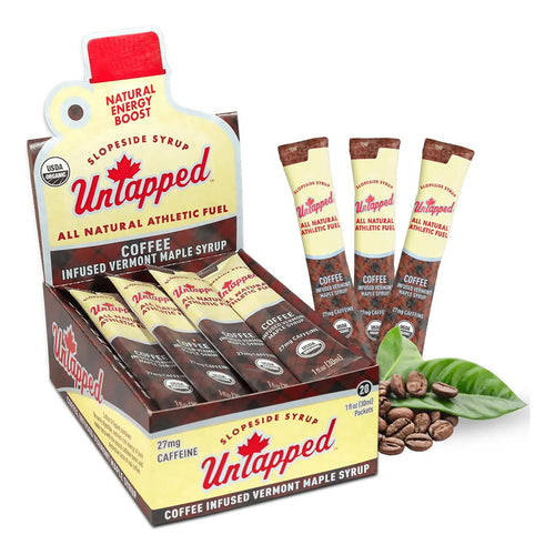 Paquete De Arce Puro Con Infusión De Café Para Atletas 20x30 Energía Natural Y Recuperación