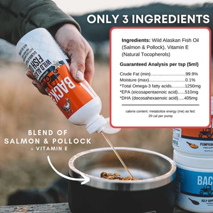 Aceite De Pescado Alaska Para Perros Y Gatos Piel Pelo Omega 3